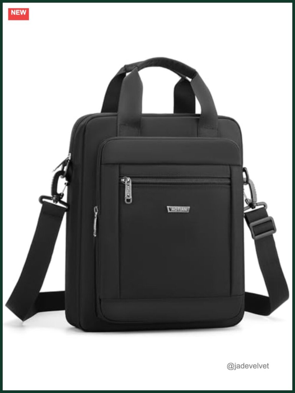 Men's Waterproof Nylon Laptop Messenger Bag 14 inch Business Crossbody